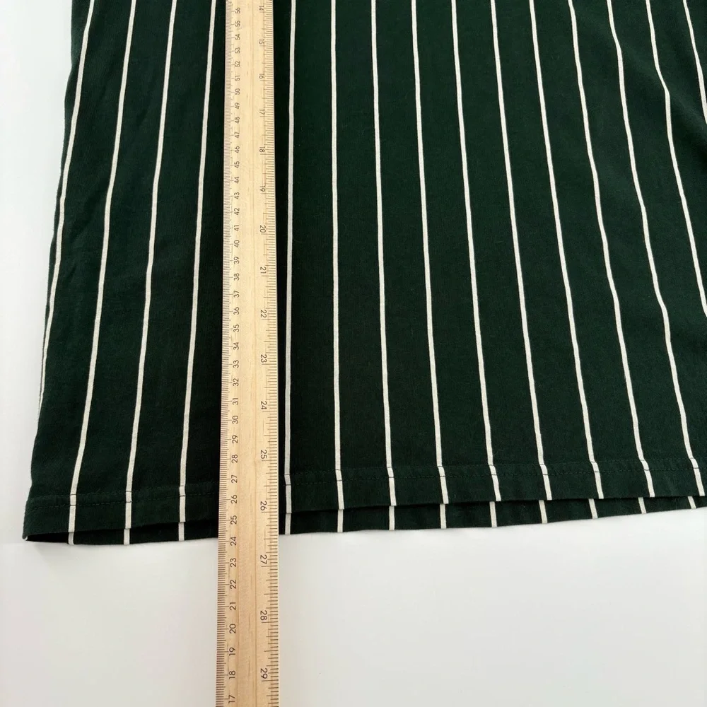 GUESS Dark Green and White Striped Tee Size Small Retro‎ 90s - Picture 6 of 6
